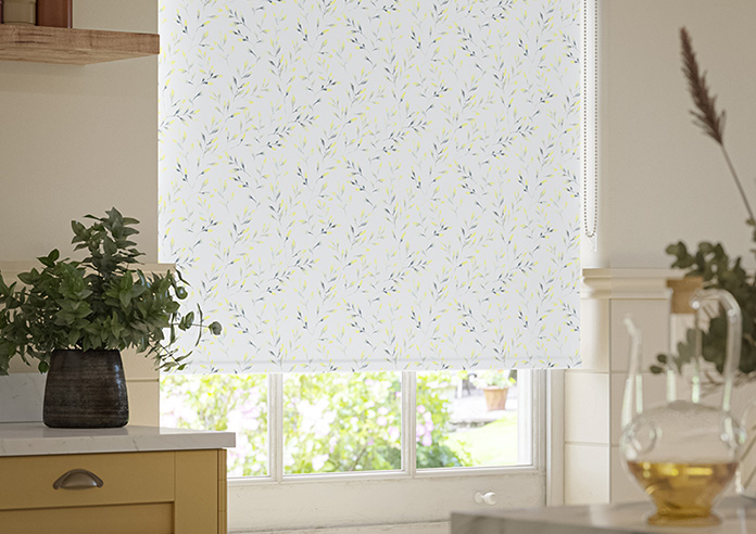 Laurel Leaves, Lemon - Roller Blind - Image 5